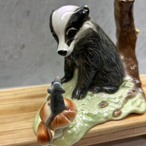 Rare Goebel Honey Badger and Mouse Figurine